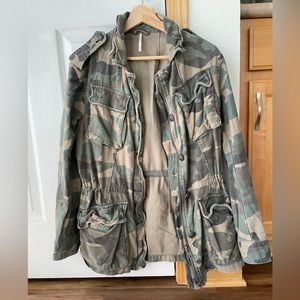 Free People Camo Utility Jacket